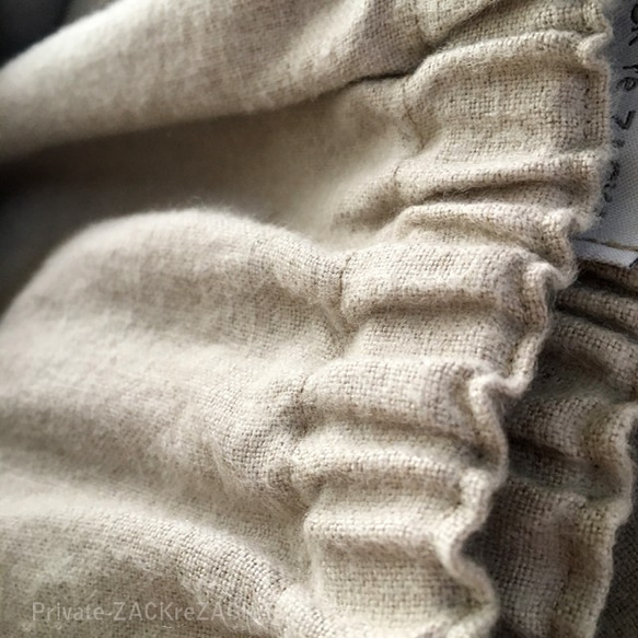 リネン100％起毛・マットな素材感がやさしい雰囲気のスカートミディ丈 7枚目の画像
