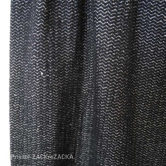 リトアニアコットンリネン肌さわりやわらかプレウォッシュ・イージーパンツ・へリンボンブラック 9枚目の画像