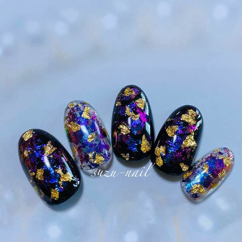 ネイルチップ カラフルネイル 派手 キラキラ フルオーダーネイル オーダーネイル AMPTAKxCOLORS あっきぃ💛ネイル ⁡ オーダーネイル♡ この度はご