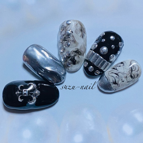 再販☆クロムネイル/シルバーネイル/V系ネイル/ミラーネイル/nails