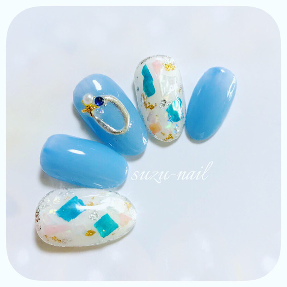 ブルーシェル ネイルチップ ブルーシェル夏デザインネイルチップ ネイルチップ（つけ爪