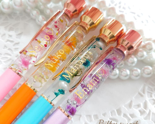 シマエナガ印鑑ケース☆ハーバリウムボールペンセット シマエナガ印鑑ケース☆ハーバリウムボールペンセット