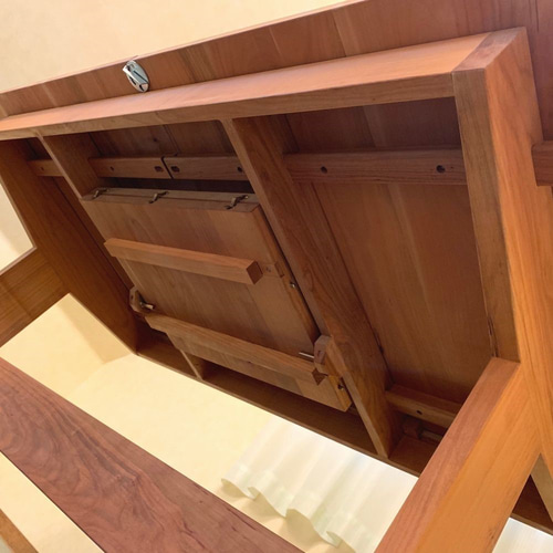 無垢山桜のエクステンションテーブル ダイニングテーブル 4～8人掛け