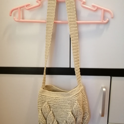 【魅惑すぎ。死ぬほどの愛情】手編みのウールバッグ-立体的なリーフハンギングショルダーバッグ 3枚目の画像