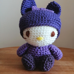 [太著迷.愛死了] 手編毛線娃娃公仔 - 小紫兔 Kitty 第1張的照片