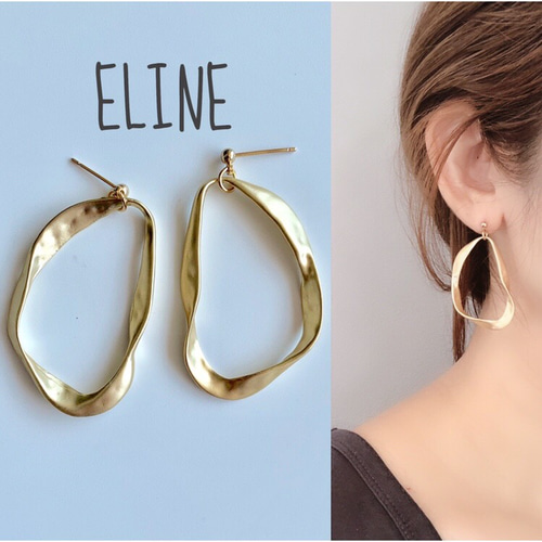 大人気！大ぶりピアス 大ぶりイヤリング ピアス イヤリング ゴールド