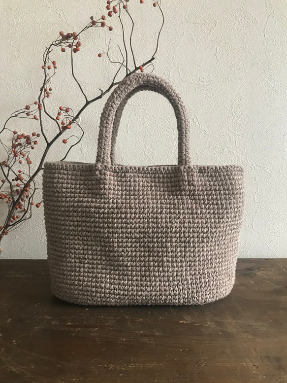 麻ひもハンドバッグ風トートバック Sサイズ トートバッグ ouchi 通販  