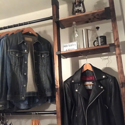 オーダーハンドメイドブルックリン調ハンガーラック