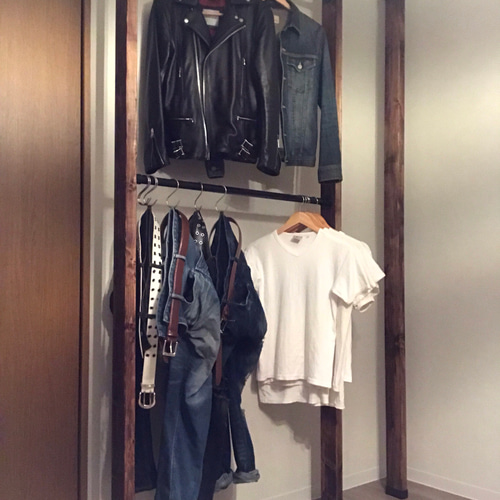 オーダーハンドメイドブルックリン調ハンガーラック