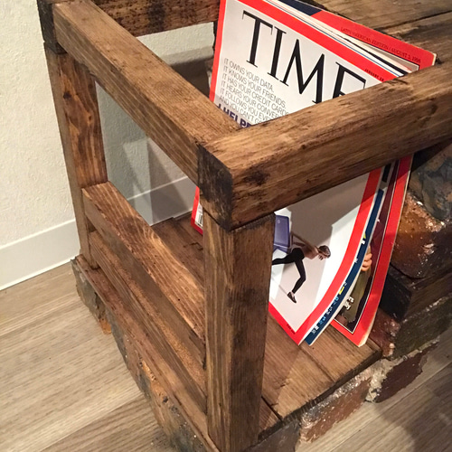 オーダーハンドメイド マガジンラック付きブルックリン調テレビボード