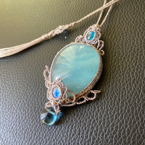 41mm大粒アクアマリン×アパタイト×ブルーグリーンフローライト