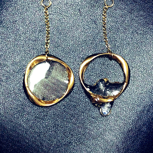 溶けてるモチーフ イヤーアクセ ピアス（フック・チェーン） magnolia