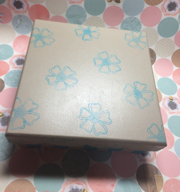 Blue Flower Box… ボクッス.インテリア. アール・デコ 1枚目の画像
