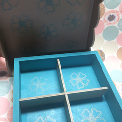 Blue Flower Box… ボクッス.インテリア. アール・デコ 3枚目の画像