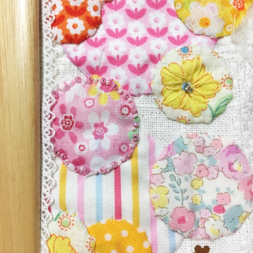 創作アップリケ(布絵) ケシの花 額入り 【公式通販】