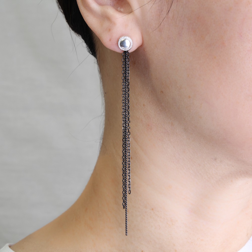 「beard」ピアスチャーム　L　（ブラック）