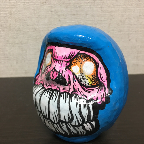 百鬼 達磨ちゃんフィギュア オリジナル おチビちゃん水色出っ歯スカル