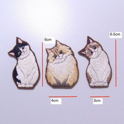 はてな？ねこブローチ　＊猫　＊刺繍　＊猫の日 3枚目の画像