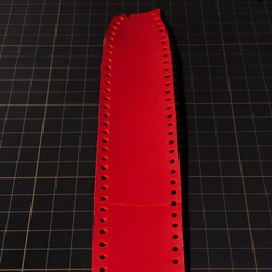 本革 １本挿し ステッドラー鉛筆ケース・シングル[革組子]：赤 7枚目の画像
