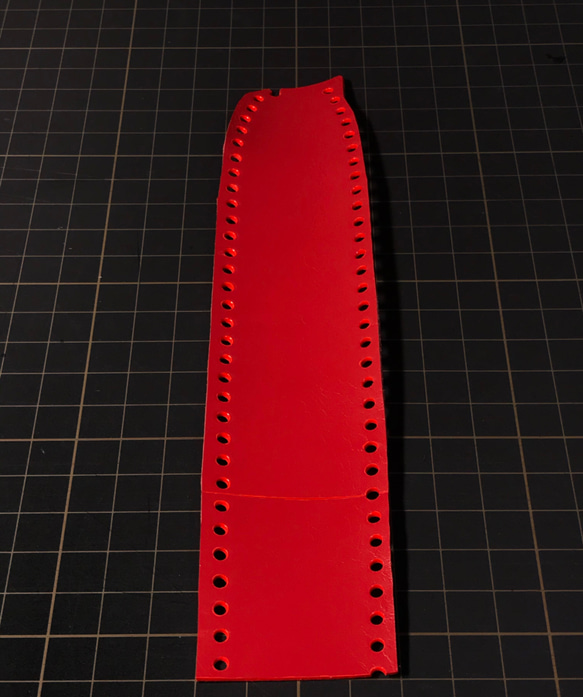 本革 １本挿し ステッドラー鉛筆ケース・シングル[革組子]：赤 7枚目の画像