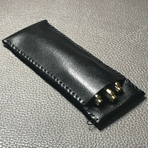 名入れ］定番 ペンケース 【3本差し】【栃木レザー】仕切無し