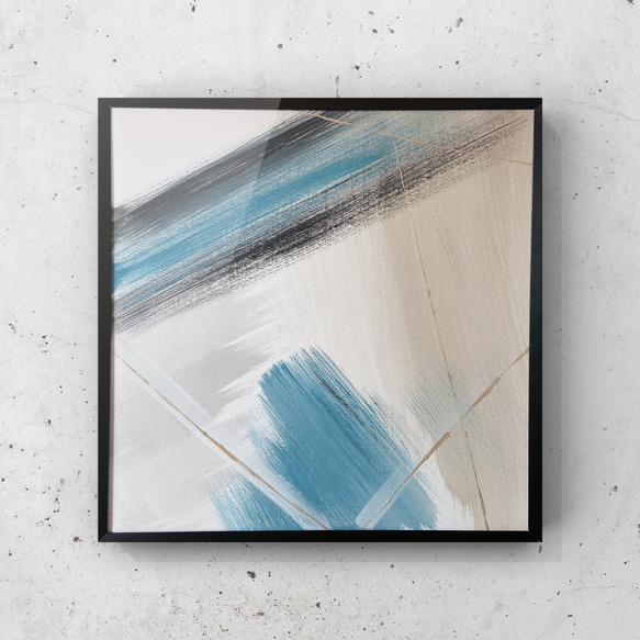WIND - 絵画 アート ネイビー モノトーン 白 黒 チャコール
