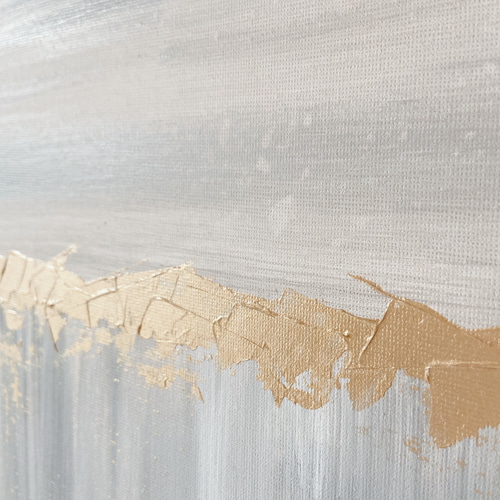 抽象画 絵画 モダン インテリア 原画 おしゃれ アートパネル シルバー クール GLOW RAIN - 絵画 モダンアートパネル フレームアート 抽象画