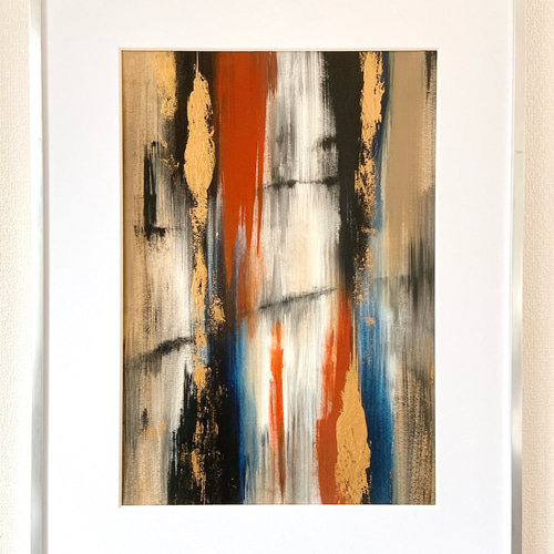 SAVANNA (A3) - モダンアート 抽象画 絵画 フレームアート グレー