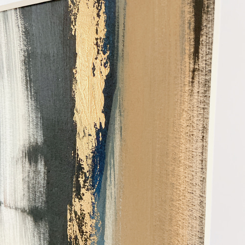 抽象画 管理番号A-3 SAVANNA (A3) - モダンアート 抽象画 絵画 フレームアート グレー