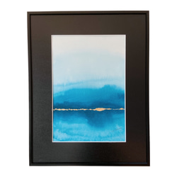 風景画『月光と海』／印刷物・A4サイズ・額縁等はついており