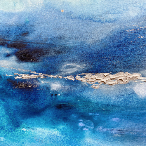 SAPPHIRE - インテリア アート 抽象画 現代アート シルバー ゴールド