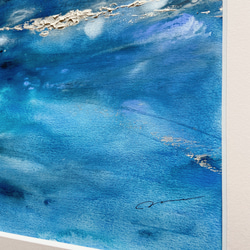 SAPPHIRE - インテリア　アート　抽象画 　現代アート　シルバー　ゴールド　ブルー　ネイビー　紫　モダン　シック 9枚目の画像