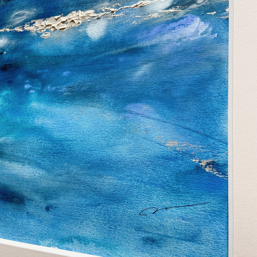 SAPPHIRE - インテリア アート 抽象画 現代アート シルバー