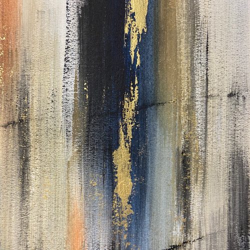 SAVANNA アート 絵画 オレンジ ブルー 紺 ネイビー ベージュ