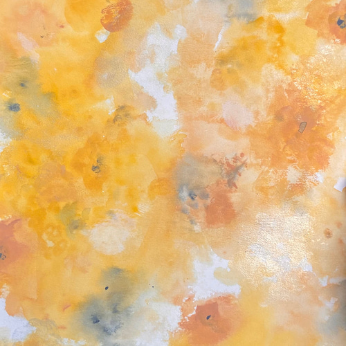 FLOWER FIELDS- アート 抽象画 現代アート 立体的 爽やか ゴールド 緑