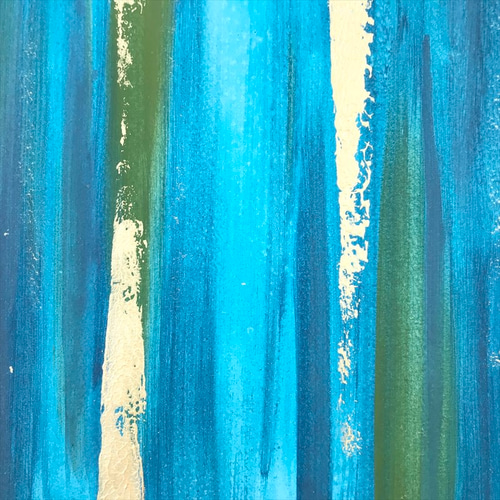 FLOW OCEAN アート 抽象画 絵画 フレーム 額縁 ゴールド 緑