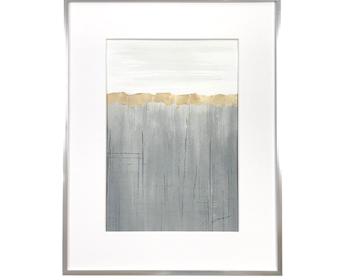 抽象油彩画 金色フレーム 油彩オーダーフレーム アンティーク調 油彩額 ゴールド（金箔