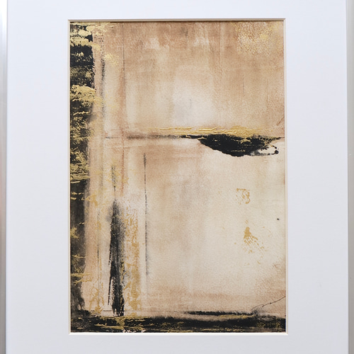 人気ブランドの EDGE SEPIA モダン シック ゴールド 現代アート 抽象画 アート 絵画