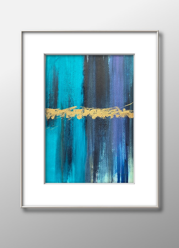 青系アクリル抽象画 JEWEL ー モダンアート 抽象画 アクリル画 現代アート ブルー