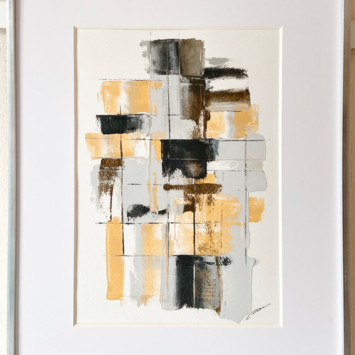BLOCKS - アート モノトーン 現代アート 絵画 抽象画 モダン BLOCKS - アート モノトーン 現代アート 絵画 抽象画 モダン