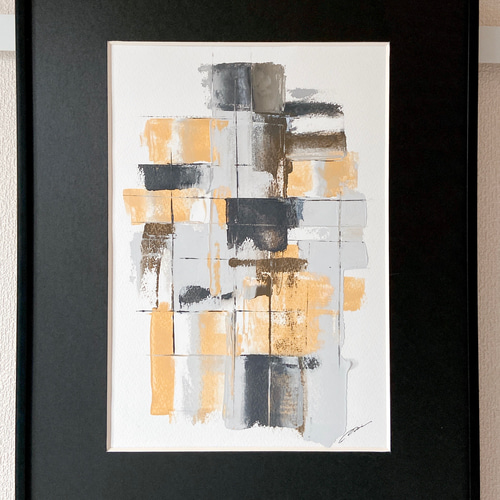 BLOCKS - アート モノトーン 現代アート 絵画 抽象画 モダン BLOCKS - アート モノトーン 現代アート 絵画 抽象画 モダン
