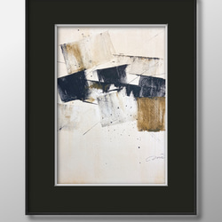 BLOCKS - モダンアート 抽象画 現代アート モノトーン ブラウン シンプル 3枚目の画像