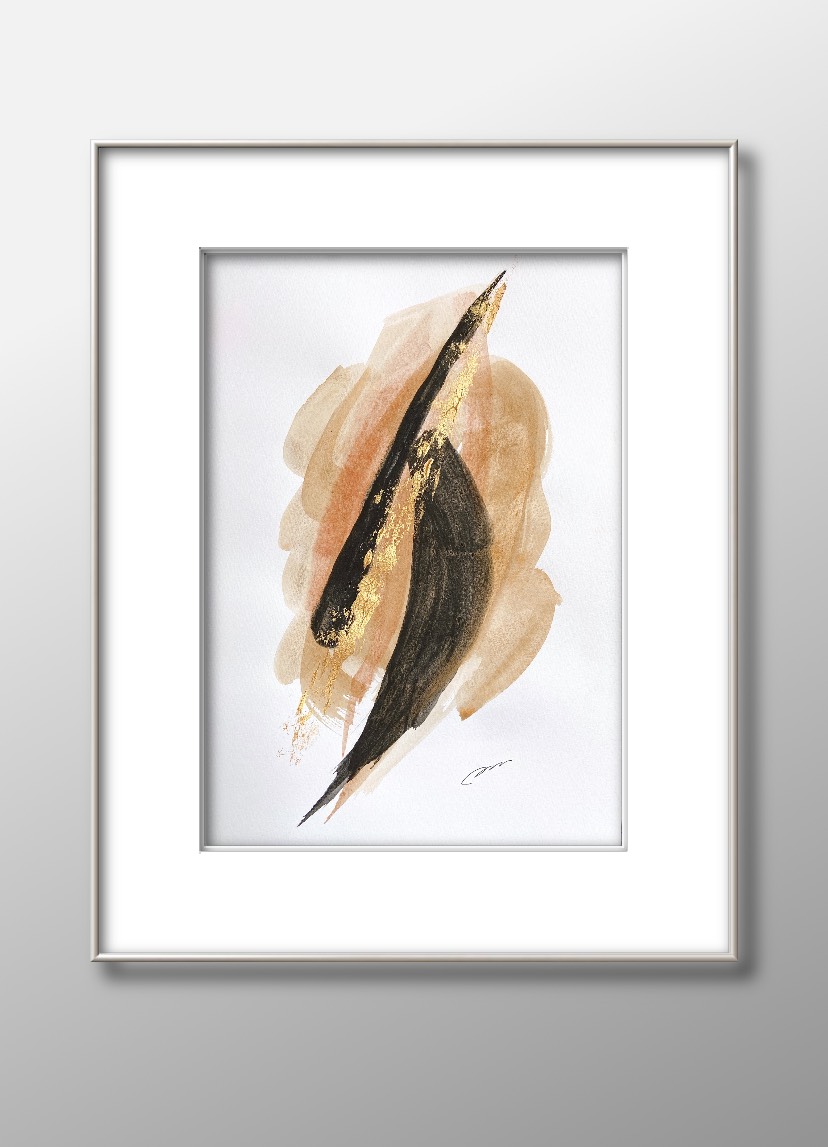 PINE BROWN - モダンアート インテリア (A4サイズ) 絵画