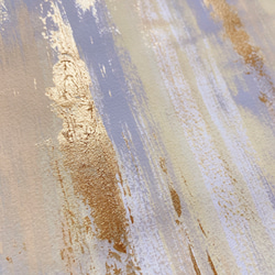 SHEER IVORY - アート 現代アート モダンアート インテリア アイボリー 黄色 紫 淡い色 ゴールド 金 5枚目の画像