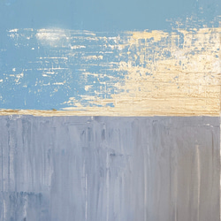 アート シンプル 癒し おしゃれ インテリア 絵画 抽象画 キャンバス モダン 原画 現代アート 水色 金 グレー 2枚目の画像