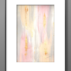 抽象画　青と白、ピンク 抽象画 青と白、ピンク Dance in the color. Love yourself