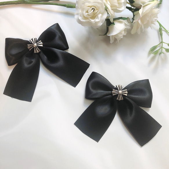 ❤︎cross ribbon hair clip❤︎ 2枚目の画像