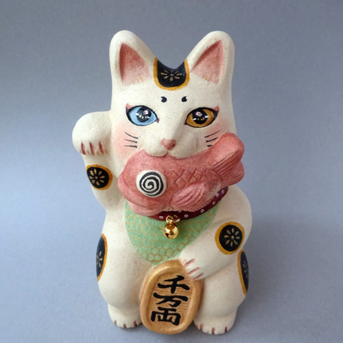 受注制作】招き猫神様 縁起物 招き猫 ことほぎ 通販 10402087
