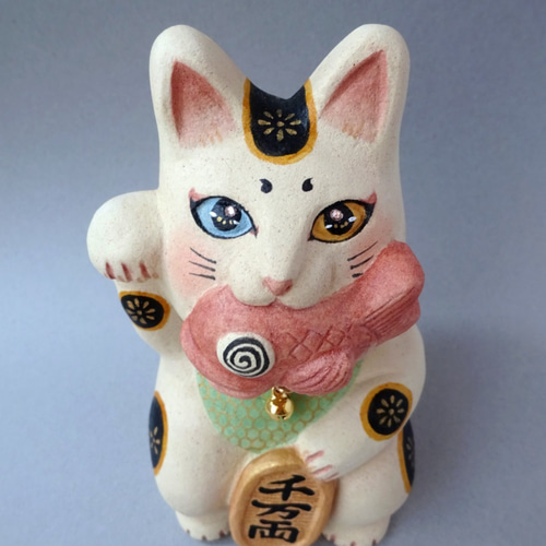 受注制作】招き猫神様 縁起物 招き猫 ことほぎ 通販 10402087