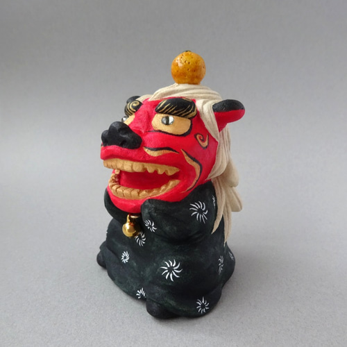 受注制作】獅子舞とみかん お正月 縁起物 その他置物 ことほぎ 通販